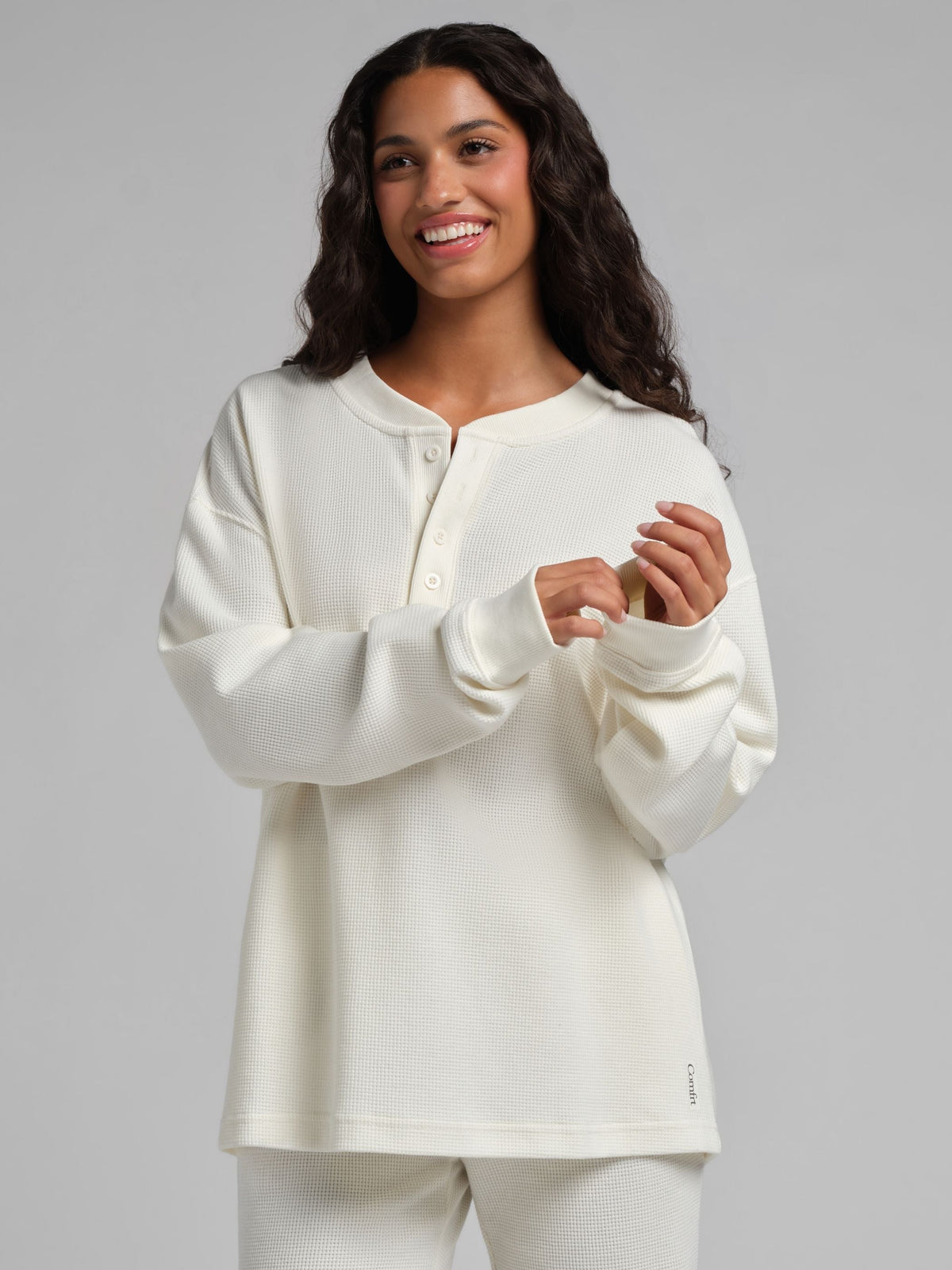 Waffle Lounge Henley Long Sleeve