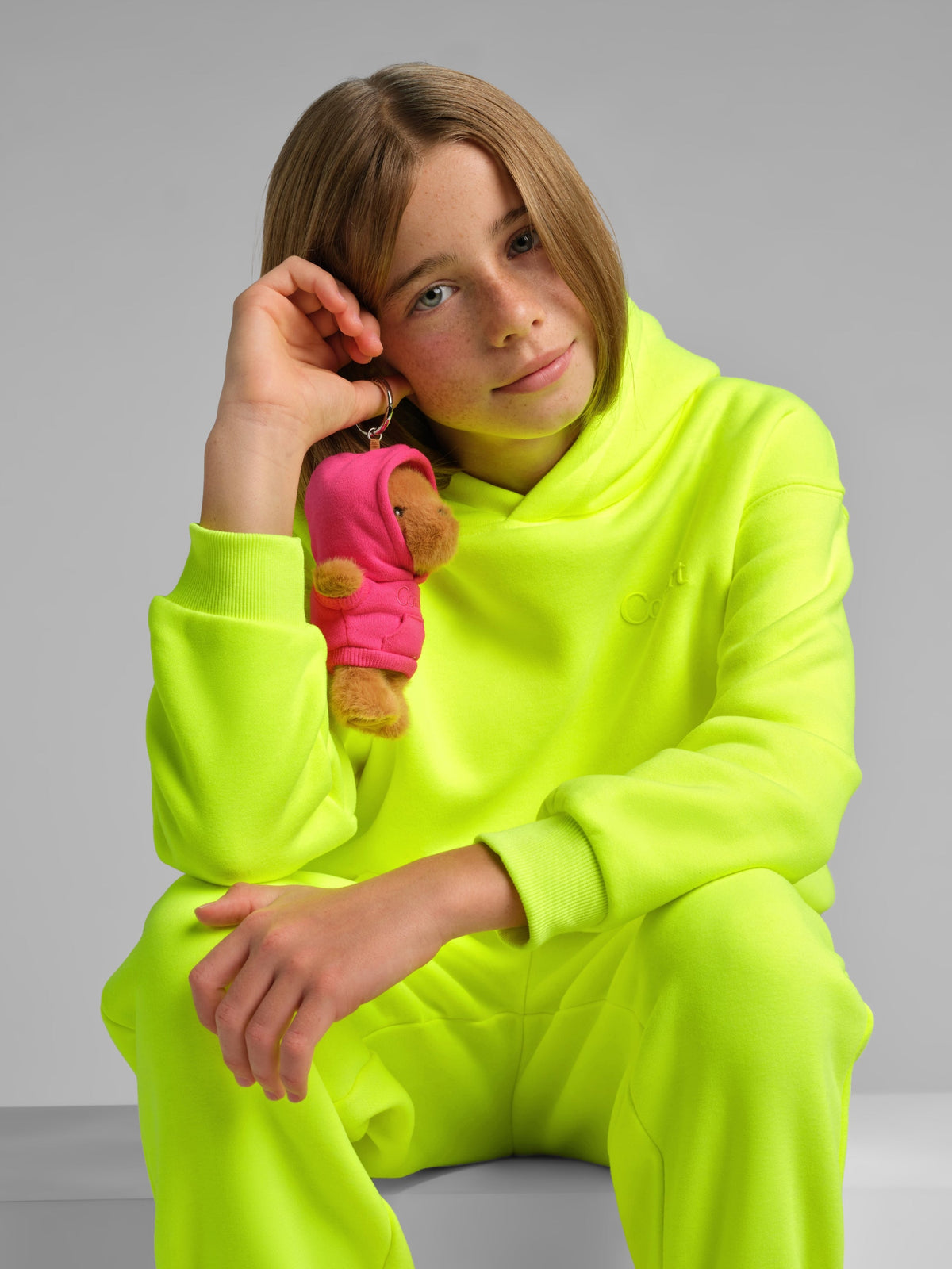 Neon Minimalist Kids Hoodie