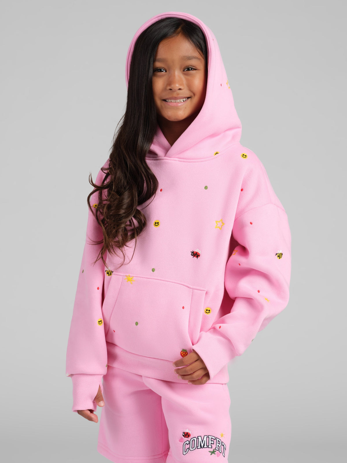 Varsity Kids Allover Embroidered Hoodie