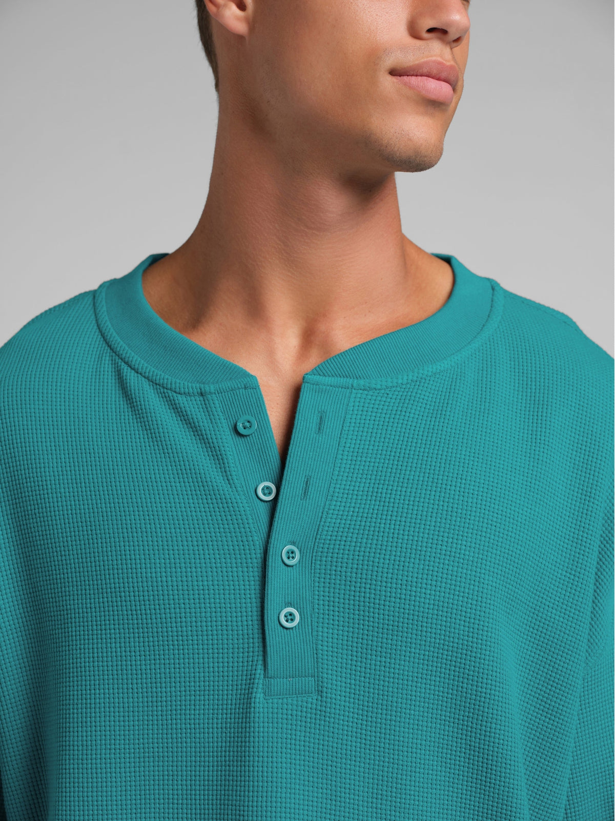 Waffle Lounge Henley Long Sleeve